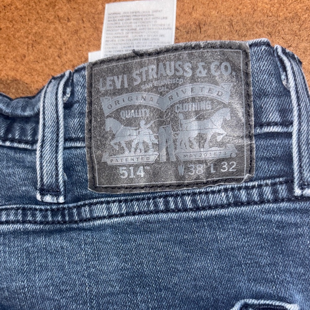 Levi's 514 38x32 Men's Straight leg boot cut Indigo Blue Denim Jeans